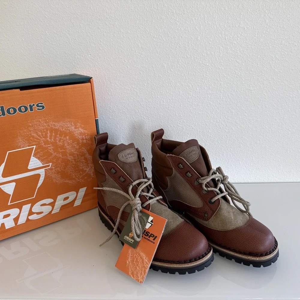 J. L. Powell by Crispi Sport Stanley Brown Beige US Size 11.5 Boot New W/ Box